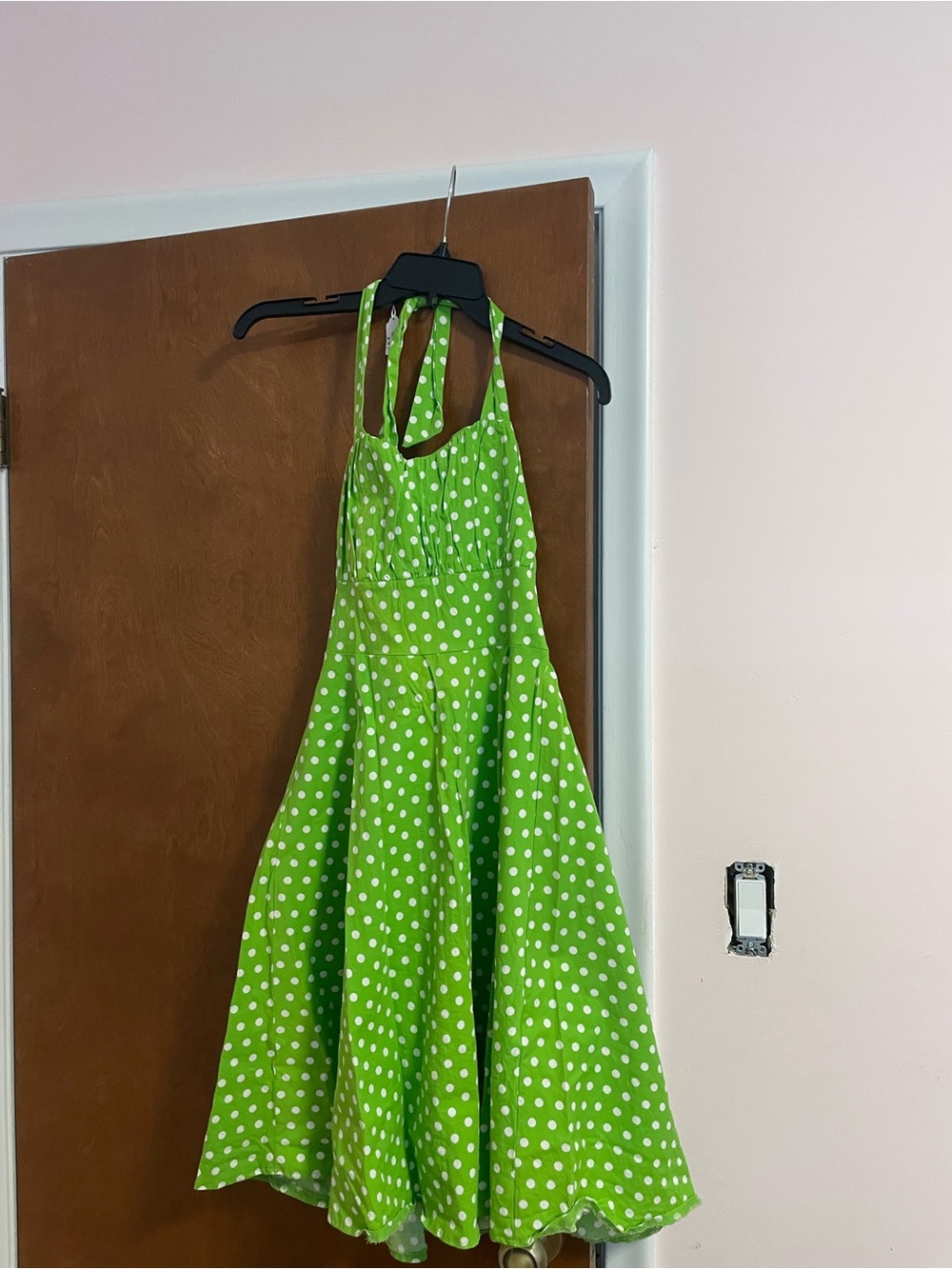 Retro polka dot midi dress